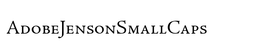 AdobeJensonSmallCaps