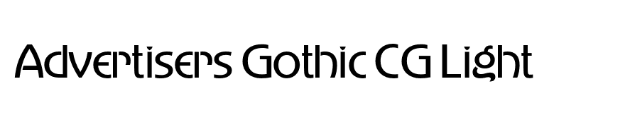 Advertisers Gothic CG Light