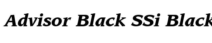 Advisor Black SSi Black Italic