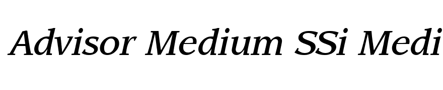 Advisor Medium SSi Medium Italic