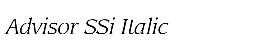 Advisor SSi Italic