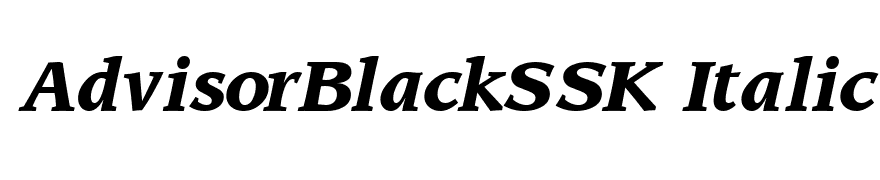 AdvisorBlackSSK Italic