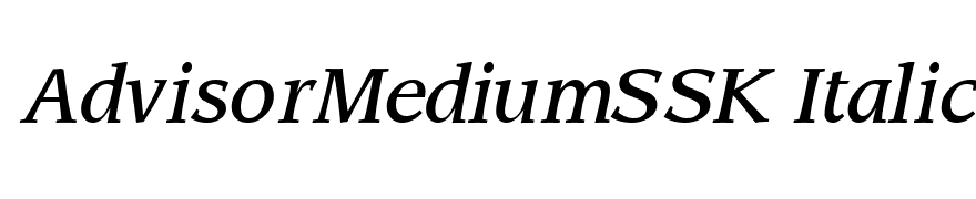 AdvisorMediumSSK Italic
