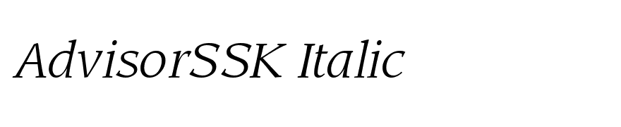 AdvisorSSK Italic