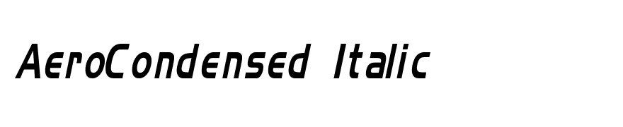 AeroCondensed Italic