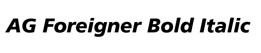 AG Foreigner Bold Italic