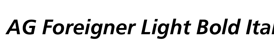 AG Foreigner Light Bold Italic Bold