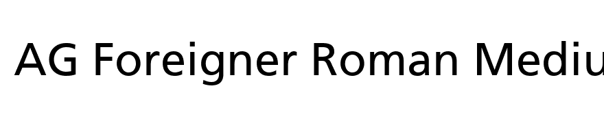 AG Foreigner Roman Medium