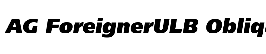 AG ForeignerULB Oblique Medium