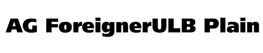 AG ForeignerULB Plain Medium
