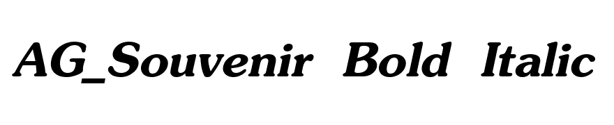AG_Souvenir Bold Italic
