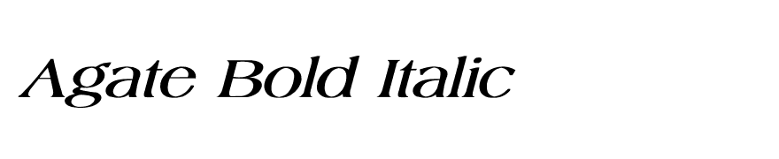 Agate Bold Italic
