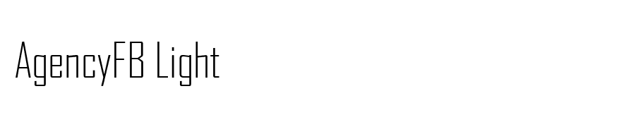 AgencyFB Light