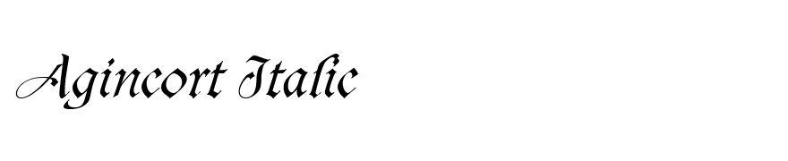 Agincort Italic