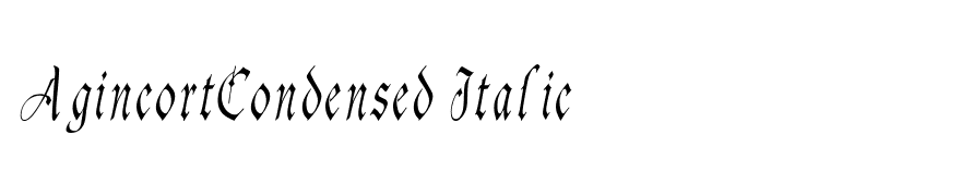 AgincortCondensed Italic