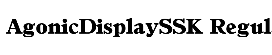 AgonicDisplaySSK Regular