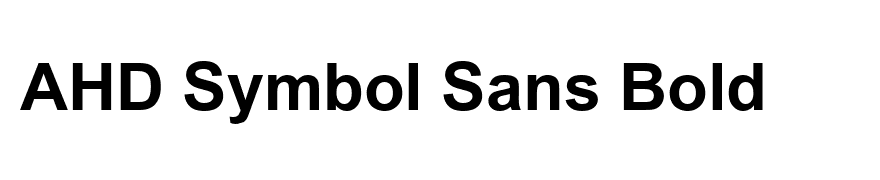 AHD Symbol Sans Bold