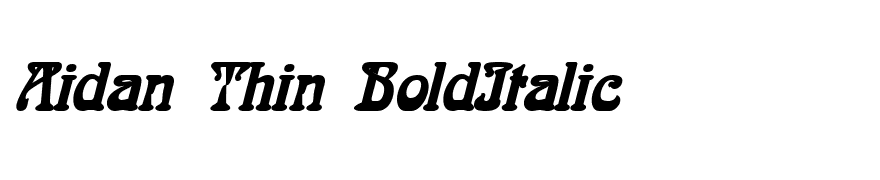 Aidan Thin BoldItalic