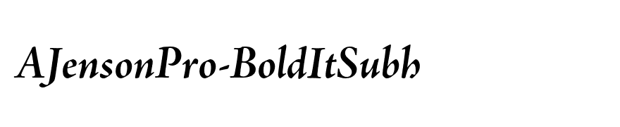 AJensonPro-BoldItSubh