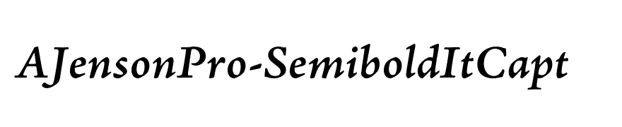 AJensonPro-SemiboldItCapt