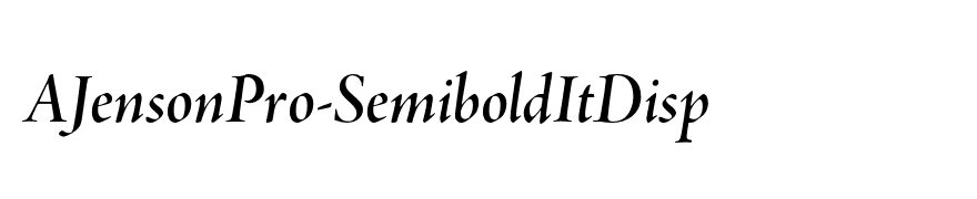 AJensonPro-SemiboldItDisp