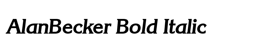 AlanBecker Bold Italic