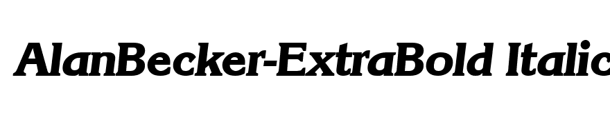 AlanBecker-ExtraBold Italic