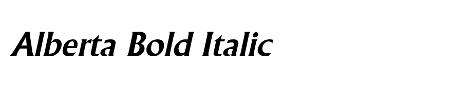 Alberta Bold Italic