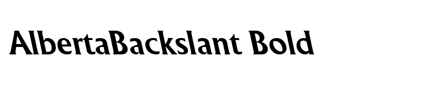 AlbertaBackslant Bold