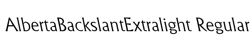 AlbertaBackslantExtralight Regular