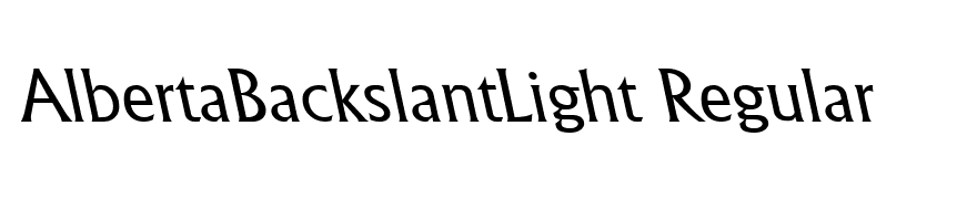 AlbertaBackslantLight Regular