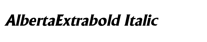 AlbertaExtrabold Italic