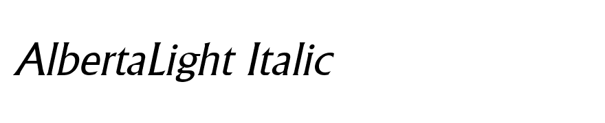 AlbertaLight Italic