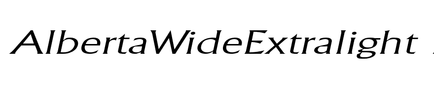 AlbertaWideExtralight Italic