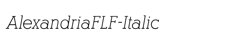 AlexandriaFLF-Italic