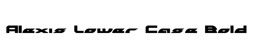 Alexis Lower Case Bold