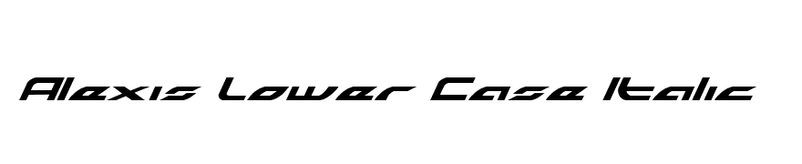 Alexis Lower Case Italic