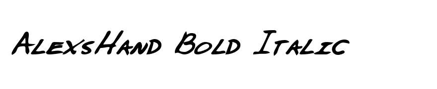AlexsHand Bold Italic