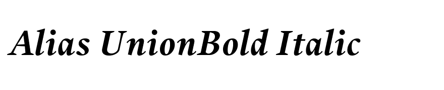 Alias UnionBold Italic