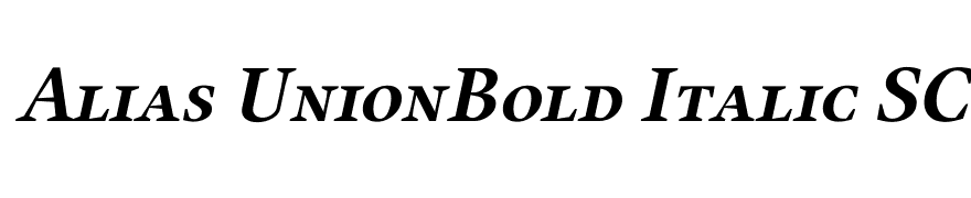Alias UnionBold Italic SC