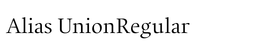 Alias UnionRegular
