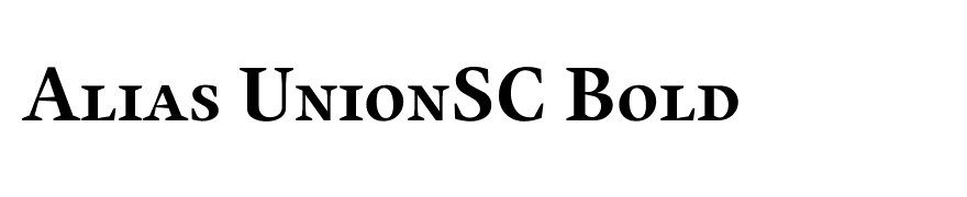 Alias UnionSC Bold
