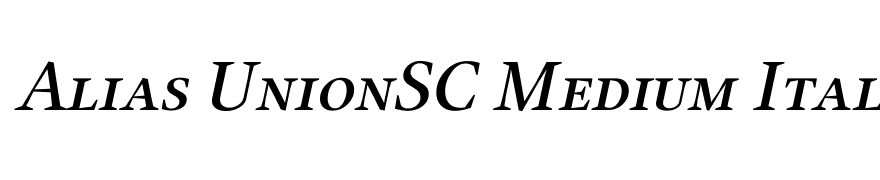 Alias UnionSC Medium Italic