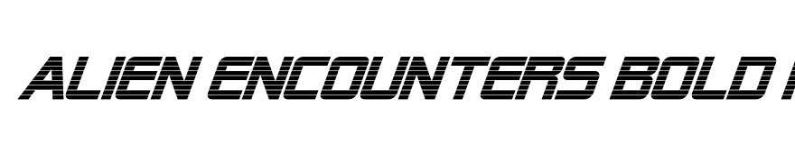 Alien Encounters Bold Italic