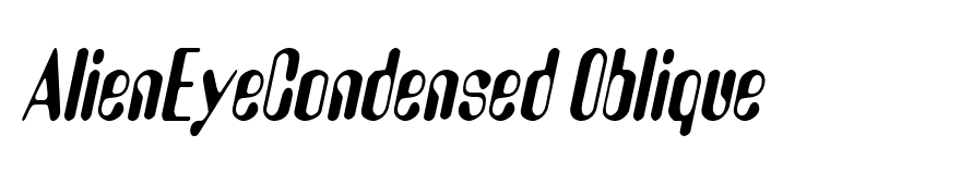 AlienEyeCondensed Oblique