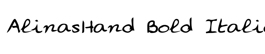 AlinasHand Bold Italic
