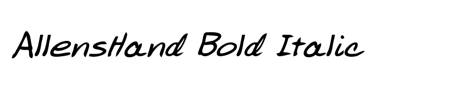 AllensHand Bold Italic