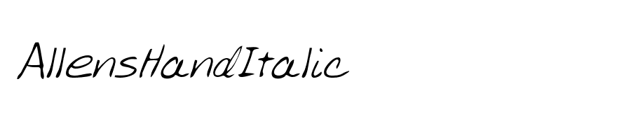 AllensHandItalic