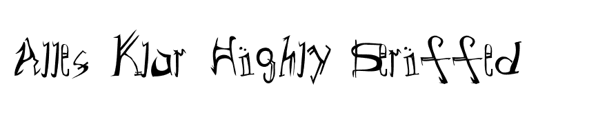 Alles Klar Highly Seriffed