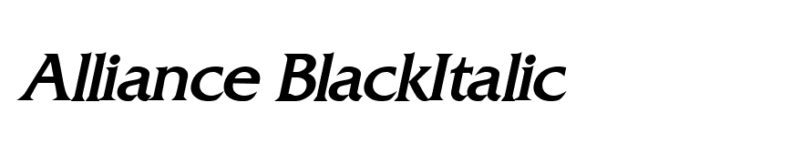 Alliance BlackItalic